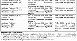 Women University Azad Jammu Kashmir Latest Vacancies